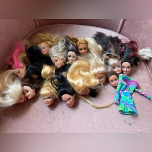 Barbie Doll Heads Assortment - Blonde, Black, Brown, Platinum TLC projects